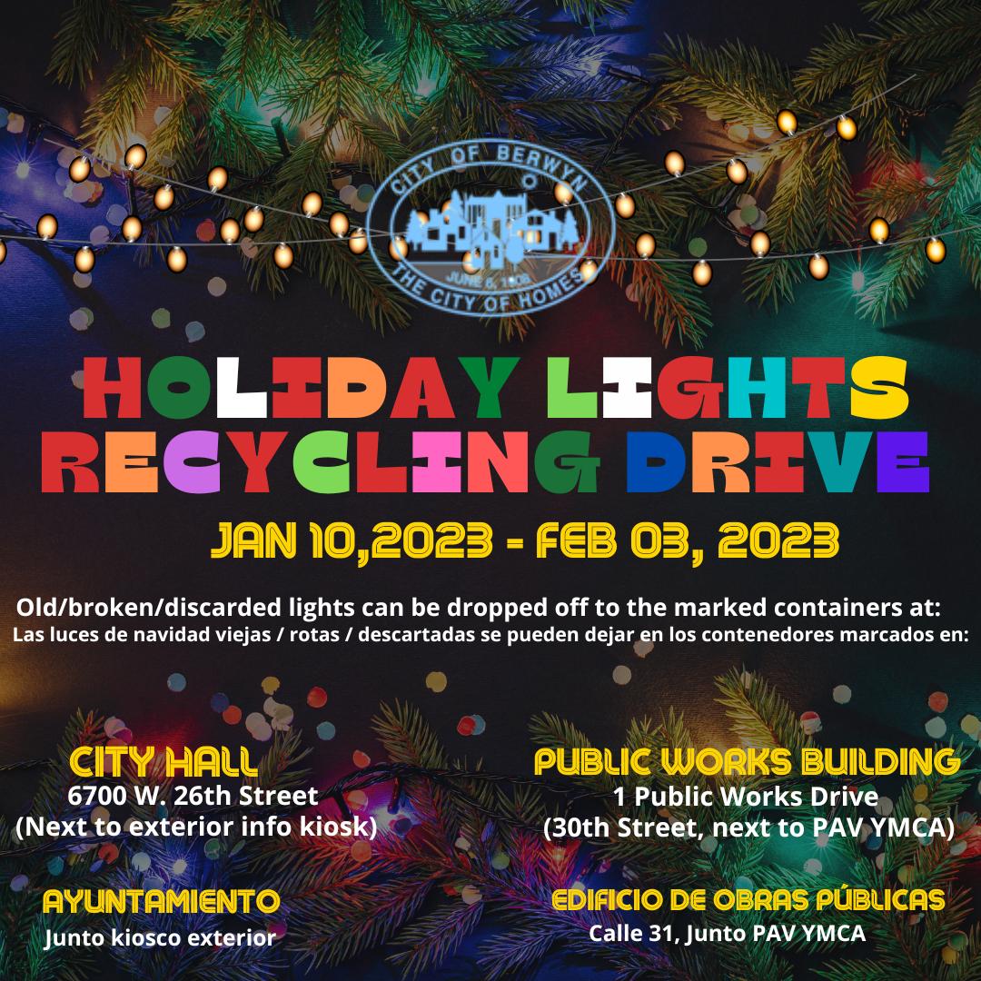 Holiday Lights Recycling Drive 2023