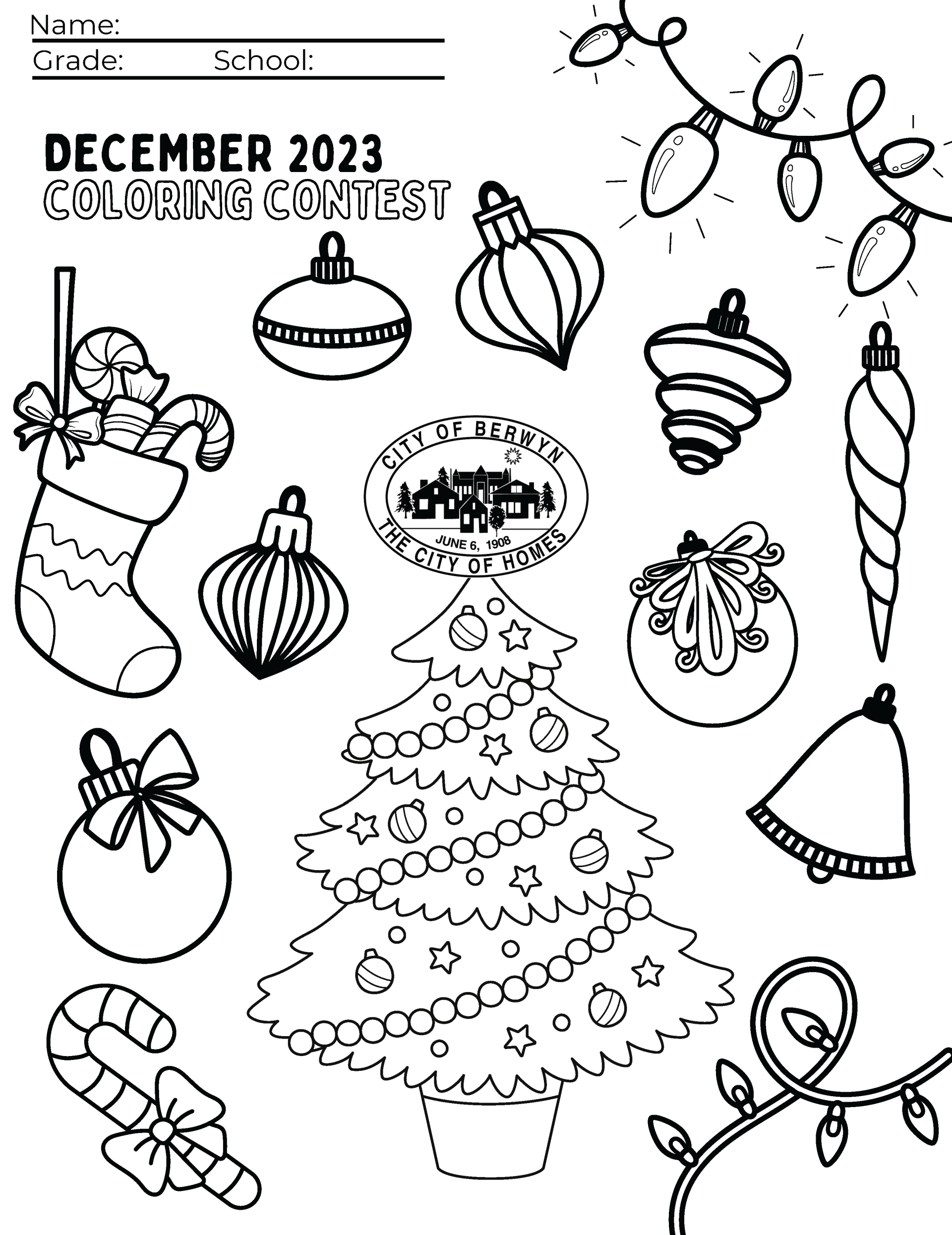 DECEMBER 2023 COLORING CONTEST 2-6THGRADE