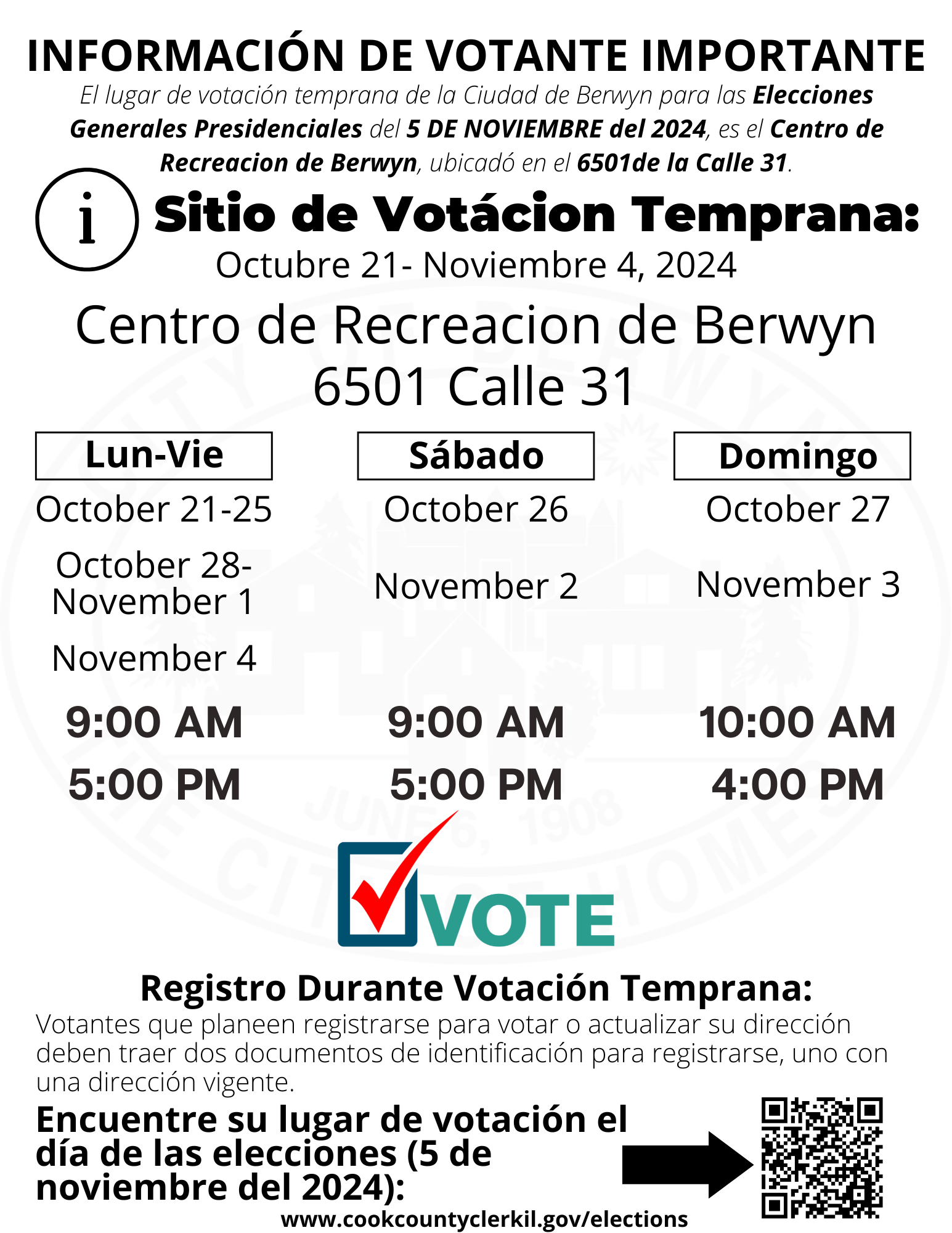 Votacion Temprana Comienza Octubre 21, 2024